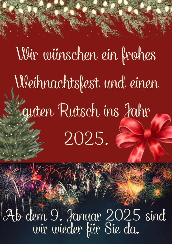 Öffnungszeiten Weihnachten 2024